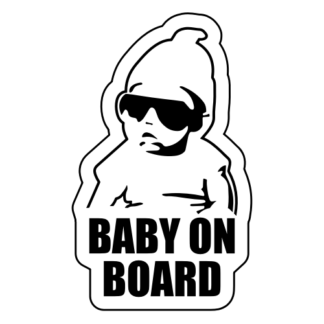 Badass Baby On Board Sticker (Black)